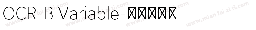OCR-B Variable字体转换